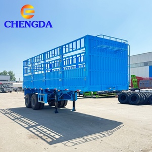 Venta Directa de Fábrica: Semirremolque de 2 Ejes <span class=keywords><strong>con</strong></span> Barandas de Acero para Transporte de Carga Pesada - Product Image 5