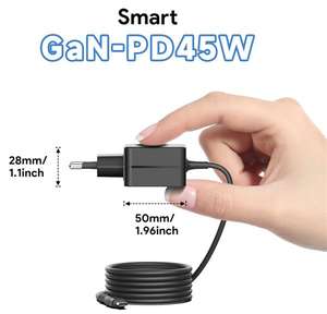 Adaptateur secteur USB C GaN 45W de taille super mini, PD3.0, <span class=keywords><strong>chargeur</strong></span> USB C, alimentation pour mini PC, <span class=keywords><strong>scanner</strong></span> de vulnérabilités réseau - Product Image 2