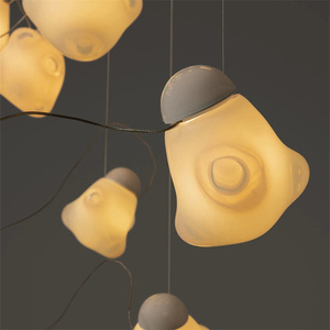 <span class=keywords><strong>Lampadario</strong></span> <span class=keywords><strong>a</strong></span> <span class=keywords><strong>Sospensione</strong></span> Moderno con 19 Paralumi in Vetro, <span class=keywords><strong>LED</strong></span> Regolabile Personalizzato per Illuminazione di Casa, Hotel e Villa - Product Image 5