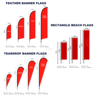 Drapeau de plume extérieur imprimé de logo personnalisé installation facile polyester peint numériquement pour les bannières de vol de plage promotionnelles