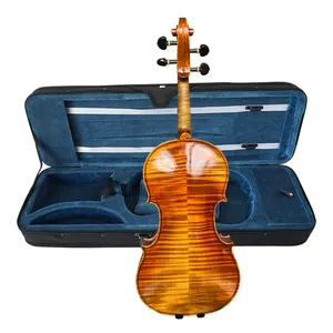 Sinomusik 새로운 디자인 좋은 불꽃 메이플 바이올린 수제 솔리드 바이올린 사각형 폼 케이스
