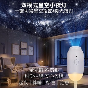 Projecteur de ciel étoilé, lumière de nuit ronde, alimenté par USB, projection d'étoiles LED pour chambre à coucher, thérapie du sommeil - Product Image 1