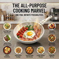 Ensemble de casseroles et poêles de cuisine en aluminium blanc de haute qualité E-Top 13 pièces, ensemble de batterie de cuisine moulée sous pression personnalisé avec ustensiles de cuisine