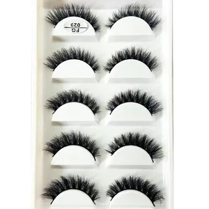 Factory Wholesale 10 To 25mm 5 Pairs False Eyelash Eye Lash Private Label Fluffy Soft Eyelashes