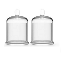 Groothandel Transparante Glazen Kaarsenpot, Klokvormig, Lege Kaarsenhouder voor Aromatherapie, Steenkaarsen, 3 Maten