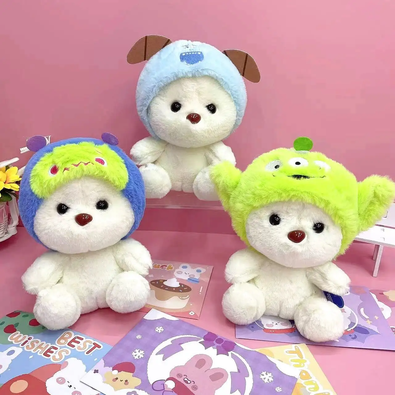 Botu Boneka Beruang Teddy Kecil Lucu, Mainan Boneka Hewan Lembut Berdandan untuk Anak Perempuan, Hadiah Ulang Tahun Kejutan Menyenangkan