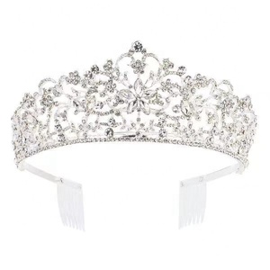 Couronnes de <span class=keywords><strong>mariage</strong></span> en strass, couronnes de mariée en métal, diadèmes, prix de gros bon marché, designs variés - Product Image 3