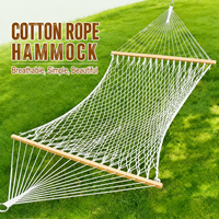 Hamac en corde de coton avec barre de maintien, lit balançoire double pour jardin extérieur, balcon, intérieur, maison, usage de loisirs