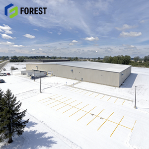 Nave industrial de estructura de acero resistente al viento con vigas en I y vigas en H, de espacio abierto global, para taller y almacén frigorífico, para EE. UU. - Product Image 1