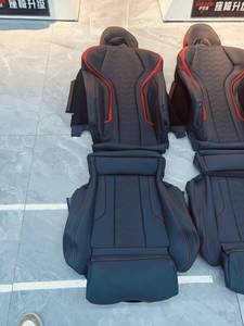 Fundas de Cuero para Asientos Delanteros y Traseros de BMW M3, Color Negro y Rojo con Base Roja, Personalizadas de Alta Calidad, Venta Caliente de Fábrica - Product Image 6