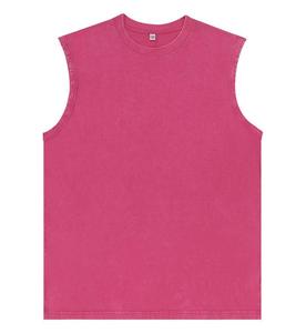 Camiseta sin mangas de algodón pesado vintage de verano al por mayor, estilo retro desgastado, transpirable y de secado rápido para hombre y mujer - Product Image 3