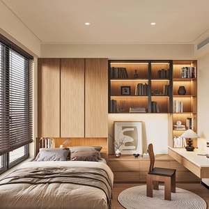 Top-China-Furniture Foldable Integrated Cabinet Bedroom Set Comfortable Wooden <b>Wardrobe</b> Tatami Bed Desk All-in-One Space Villa - Product Image 5