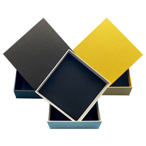 Cajas de Regalo Cuadradas Ecológicas de Alta Gama con Tapa Tipo Cielo y Tierra, Varios Tamaños, Hechas de Cartulina Negra Extra Resistente, Venta al Por Mayor - Product Image 5