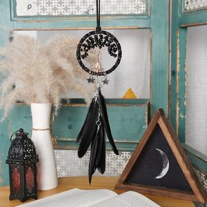 Attrape-rêves <span class=keywords><strong>en</strong></span> cristal <span class=keywords><strong>en</strong></span> gros, décoration d'intérieur, suspension <span class=keywords><strong>de</strong></span> voiture, arbre <span class=keywords><strong>de</strong></span> vie, attrape-rêves <span class=keywords><strong>en</strong></span> plumes - Product Image 2