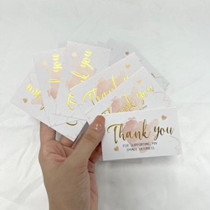 Tarjetas personalizadas de agradecimiento por su compra, tarjetas de felicitación plegables, soporte posventa, venta al por mayor, tarjetas para pequeñas empresas - Product Image 5