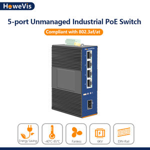 Produttore di alta qualità 5 porta Ethernet <span class=keywords><strong>poe</strong></span> interruttore di rete 10/100/1000Mbps 48v <span class=keywords><strong>poe</strong></span> ethernet <span class=keywords><strong>switch</strong></span> din rail IEEE802.3af/at - Product Image 2