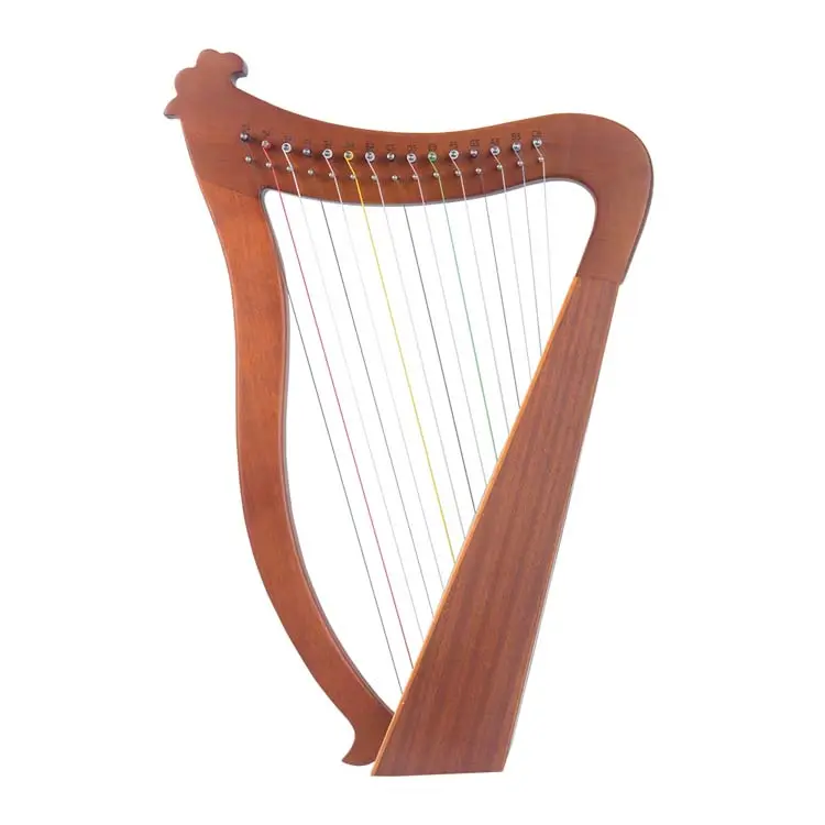 Mahogany Lyre Harp Bán Buôn New Lever Harp Rắn 15 Strings Với Tập Sách Hướng Dẫn