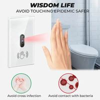 Interruptor de Sensor de Movimiento Infrarrojo Inalámbrico, Resistente al Agua, Sin Contacto, para PC, Estándar del Reino Unido, 220V UE, 250V EE. UU., 10A