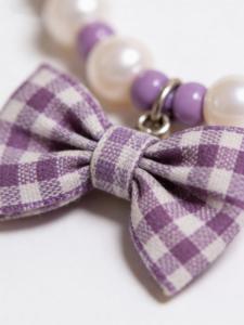 <span class=keywords><strong>Collar</strong></span> para Gato y Perro, Nuevo y Elegante, con Colgante de Lazo a Cuadros Morado - Product Image 5