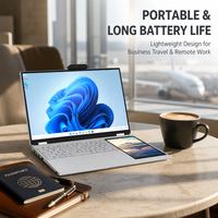 Laptop Bisnis 15,6 inci Layar Sentuh Ganda Dilengkapi Prosesor Intel N100 Layar IPS RAM 8/16/32GB SSD 512GB/1TB/2TB