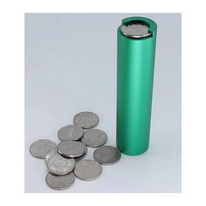 Distributeur de métal en aluminium personnalisable Porte-monnaie quart à ressort Capacités en acier inoxydable Usinage CNC - Product Image 1