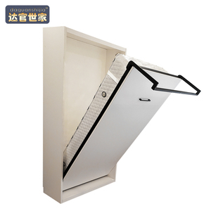 Lit mural sur mesure taille simple avec armoire, <span class=keywords><strong>pieds</strong></span> manuels, structure tout acier, montage facile, kit de quincaillerie <span class=keywords><strong>pour</strong></span> lit Murphy - Product Image 6