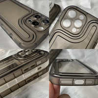 Personnaliser Nouvel Arrivage Étui Transparent Étui de Téléphone Portable Avec Étui Protecteur Pour iPhone 15 Lignes Conception Étanche Antichoc