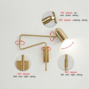 Lámpara <span class=keywords><strong>de</strong></span> <span class=keywords><strong>pared</strong></span> <span class=keywords><strong>de</strong></span> estilo retro industrial, lámpara <span class=keywords><strong>de</strong></span> lectura con brazo oscilante, para sala <span class=keywords><strong>de</strong></span> estar, estudio, dormitorio - Product Image 2