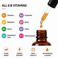 OEM Complexe B Actif Complet en Gouttes Liquides – Toutes les 8 Vitamines B Biodisponibles pour l'Énergie Quotidienne, le Métabolisme et le Bien-être Cellulaire