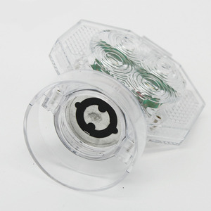 Luce a cono stradale alimentata a batteria barricata LED lampeggiante spia di avvertimento di sicurezza stradale a LED rossa gialla - Product Image 3