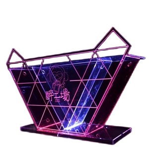 Acrylic LED DJ Booth Bar bảng Mixer điều khiển âm thanh hệ thống thiết bị hộp âm bass loa ánh sáng laser DJ bảng Disco pion - Product Image 1