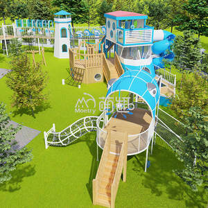 Faro Moetry y barco pirata con temática de juegos de madera <span class=keywords><strong>para</strong></span> exteriores, equipo de entretenimiento <span class=keywords><strong>para</strong></span> jardín de infantes <span class=keywords><strong>para</strong></span> jugar en el <span class=keywords><strong>Parque</strong></span> de la playa - Product Image 1