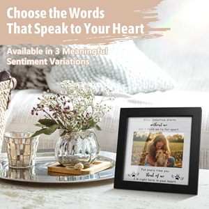 Cadre photo commémoratif pour animaux de compagnie en bois noir, cadre de souvenir pour chien et chat avec citation de sympathie pour les propriétaires <span class=keywords><strong>d</strong></span>'animaux - Product Image 4