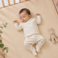 Ensemble de literie pour bébé 100% coton mousseline, couverture en mousseline douce personnalisée, draps de lit pour bébé, fournisseur de literie pour nouveau-né