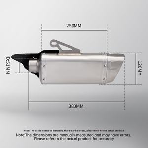 Tuyau d'échappement universel 51mm pour Z400 Z900 MT09 <span class=keywords><strong>MT07</strong></span> R3 NANJA400 K10 <span class=keywords><strong>Silencieux</strong></span> de queue de moto avec Db Killer - Product Image 4