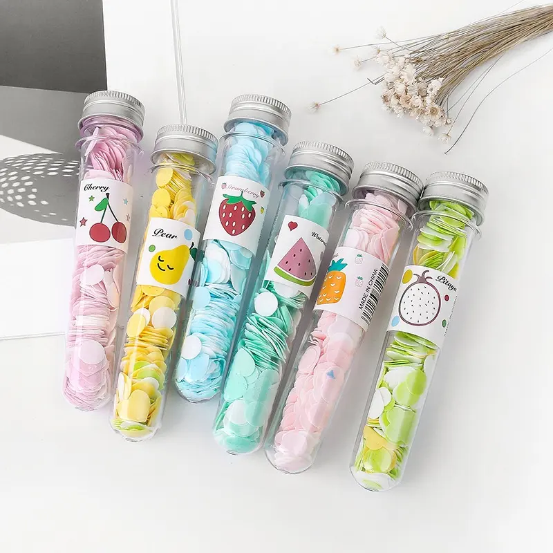 Ideal Gifts Portable for Travel Convenient Carry Flower Star Heart Shape Colorful Mini Tube Paper Hand Soft Mini Soap