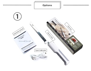 Cuchillos de Cocina USB Recargables, <span class=keywords><strong>Cuchillo</strong></span> Eléctrico de Acero Inoxidable con Dos Cuchillas <span class=keywords><strong>para</strong></span> <span class=keywords><strong>Cortar</strong></span> Jamón, Trinchar y <span class=keywords><strong>Cortar</strong></span> Pan de Levadura - Product Image 5
