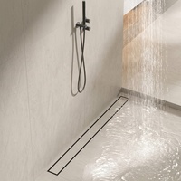 Drain de douche linéaire commercial rectangulaire en acier inoxydable dissimulé 2-en-1, insert de carrelage, anti-odeur, écologique, pour cuisine et baignoire
