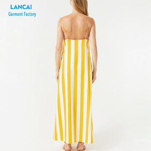 Abito Casual da donna con motivo logo in tessuto personalizzato al ginocchio da donna eleganti da donna produttori di <span class=keywords><strong>abbigliamento</strong></span> per ragazze - Product Image 3