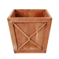 Boîte de jardinière de jardin rectangulaire en bois lit surélevé extérieur, jardinières pour plantes d'extérieur