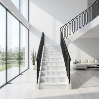 Rampe d'escalier moderne en fer forgé, balustrade intérieure haute sécurité