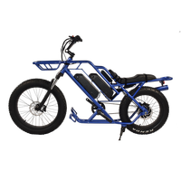 Vélo électrique à gros pneus DOUBLE BATTERIE 750w suspension complète cyclomoteur style cargo ebike cyclomoteur électrique cadre pour adultes