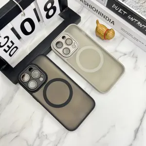 Luxury Magnetic Phone Cover With Camera Lens Protection Matte PC Cell Phone Case For Iphone 13 14 15 Pro Max