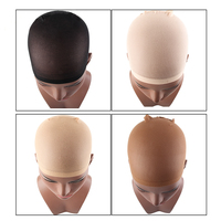 Leeons – Bonnets de perruque unisexes noirs en nylon, taille unique, élastiques, en maille extensible