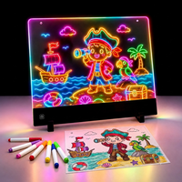Tableau de dessin LED rechargeable, Lumiboard, tableau de notes LED RGB avec support intégré, excellent cadeau pour les enfants - Cadeaux de Noël
