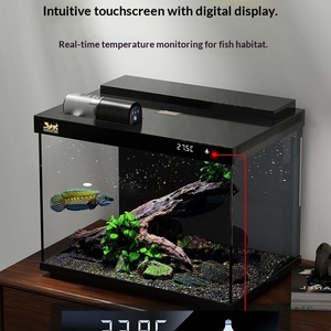 ตู้ปลาอัจฉริยะพร้อมระบบกรองและเติมออกซิเจนในตัว กระจกใสพิเศษ ตู้ปลาตั้งโต๊ะขนาดเล็กสำหรับบ้าน  ระบบให้อาหารปลาอัตโนมัติ - Product Image 2