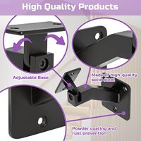 Kit de supports de main courante pivotants à 90 degrés, en acier robuste, pour montage mural, supports de main courante réglables pour escalier en bois