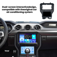 Cadre d'autoradio interactif à double écran de 9 pouces Cadre de lecteur DVD de radio Android pour Ford Mustang 2015-2021