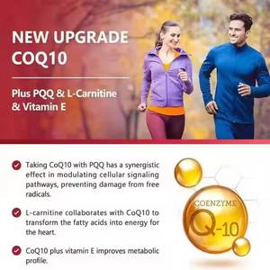 Capsule di Coenzima CoQ10 OEM con Etichetta Privata, Integratore Antiossidante per la Salute del Cuore con PQQ, L-<span class=keywords><strong>Carnitina</strong></span> <span class=keywords><strong>e</strong></span> Vitamina <span class=keywords><strong>E</strong></span> in Softgel - Product Image 2