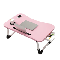 Bureau d'ordinateur pliable haut de gamme pour étudiants et enfants, petit bureau d'étude paresseux pour ordinateur portable à placer près du lit
